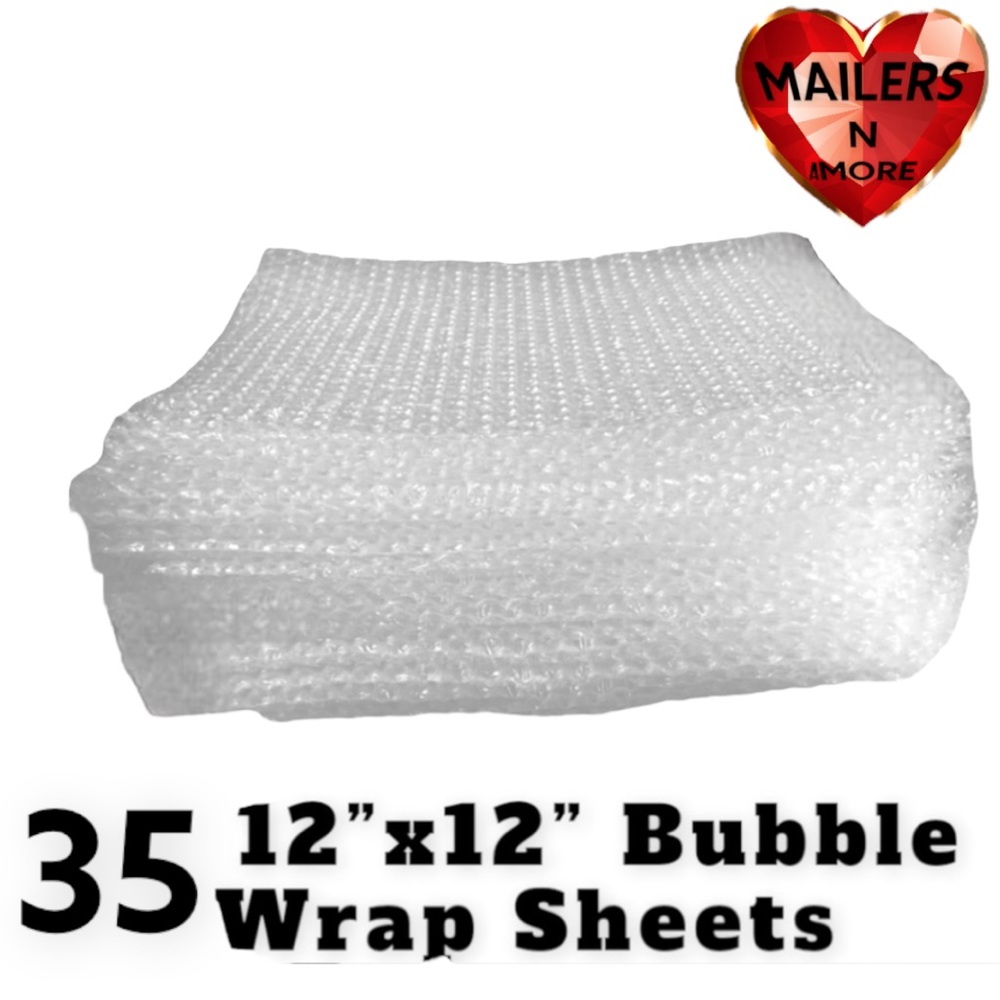 ( Quantity 35 Sheets ) Bubble Wrap 12x12 Inch Sheets Shipping Supplies, Packing